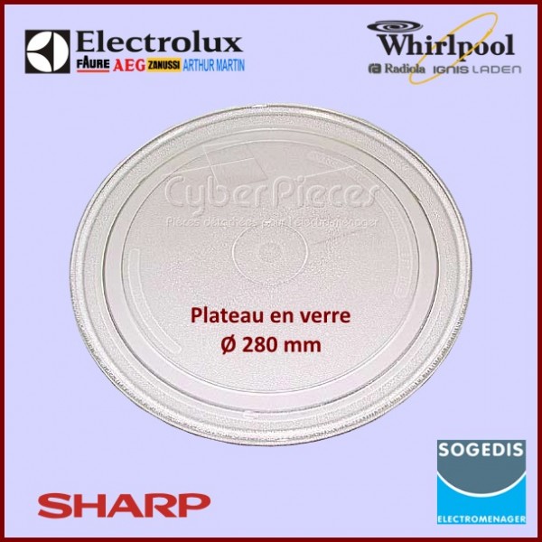 Plateau en verre universel for micro-ondes, plateau tournant rond de