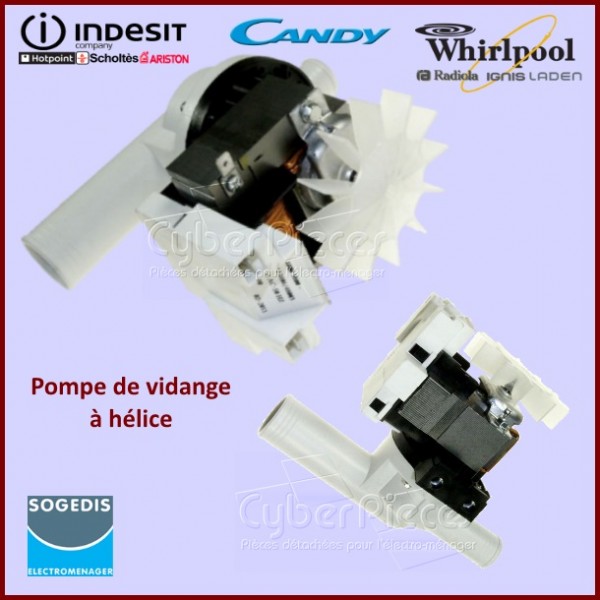 Pompe de vidange avec hélice Indesit C00029803 CYB-000437