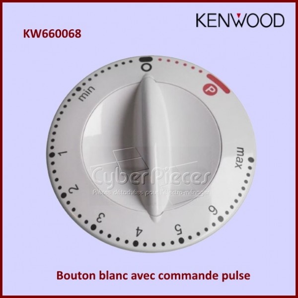 Bouton blanc de réglage avec pulse KW660068 pour Kenwood KM200 CYB-439060