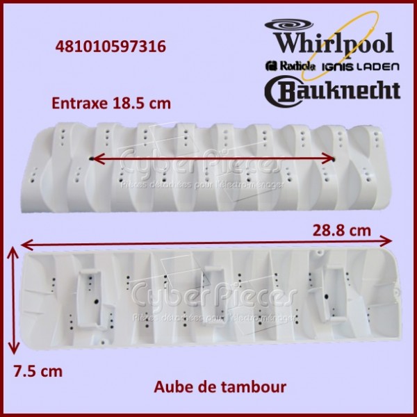 Aube de brassage Whirlpool 481010597316 CYB-078573