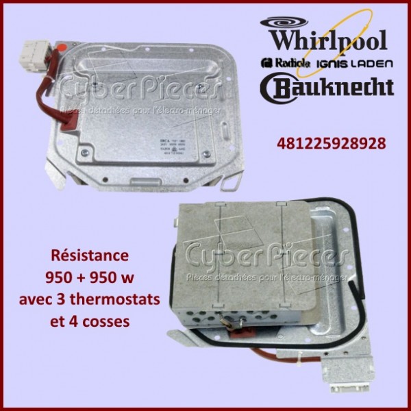 Résistance 950 + 950 w / 230v - 481225928928 CYB-079785