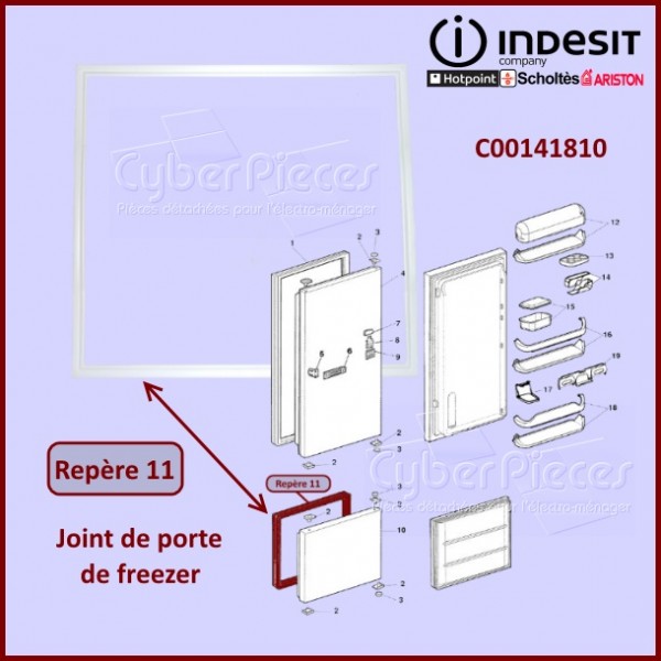 Joint de Porte freezer Indesit C00141810 CYB-024259
