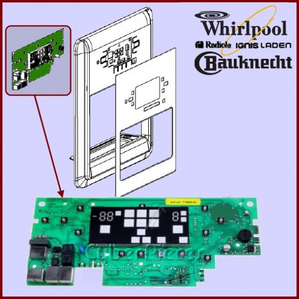 Carte Afficheur 7 Segments Leds Bleus 480132102932 CYB-182652