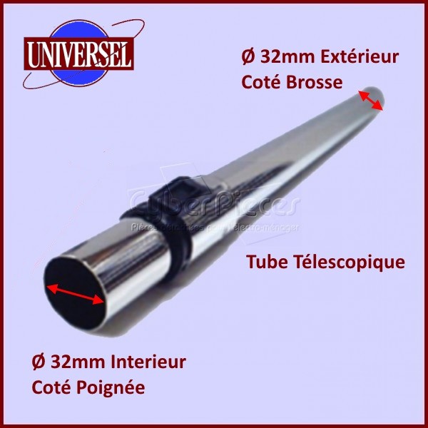 Tube télescopique chromé Ø 32mm CYB-017565