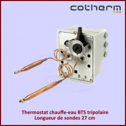 Thermostat chauffe-eau Cotherm BTS Tripolaire 15 A - 380V - Sondes L.27CM CYB-158534