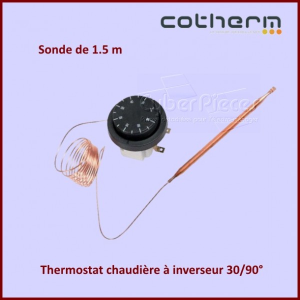 Thermostat chaudière COTHERM à inverseur 30/90° Sonde L.1,5M CYB-158572
