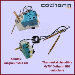Thermostat chaudière 0/70° Cotherm BBS unipolaire - Sondes L.54.4 cm CYB-158619