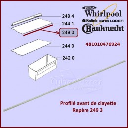 Profilé avant de clayette Whirlpool 481010476924 CYB-252515