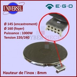 Foyer fonte 1000W à vis Ø145mm - 8mm CYB-015394