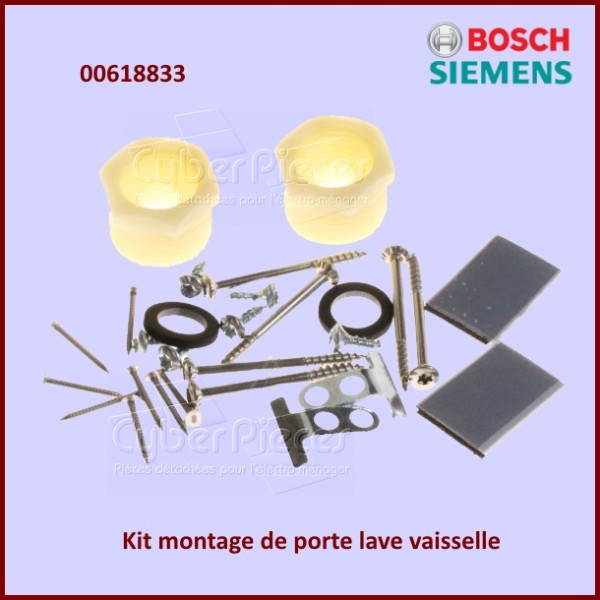 Jeu de montage et fixation pour porte lave vaisselle Bosch