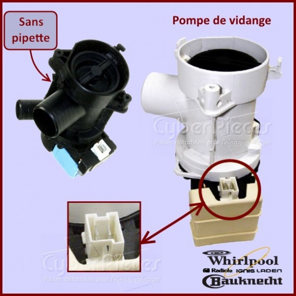 Pompe de vidange Whirlpool 481936018194 CYB-186995