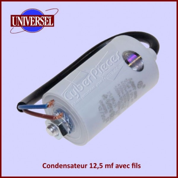 Condensateur 12,5µf (12,5mf) 450V avec fils CYB-272797