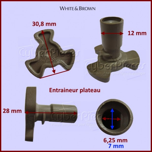 Entraîneur plateau micro-ondes White&brown*** épuisé*** CYB-360364