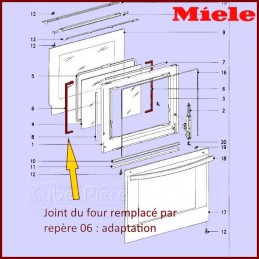 Adaptation joint de porte MIELE 5767440 CYB-393539