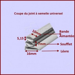Kit joint magnétique à semelle "Universel" Dimension 1m30 x 0m70 CYB-025300
