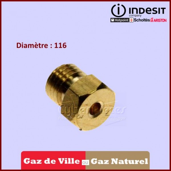 Injecteur Gaz Nat. D.116 INDESIT C00052940 CYB-317399