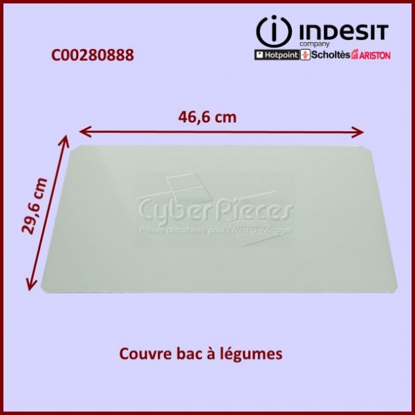 Couvre bac à légumes 466X296X4 Indesit C00280888 CYB-349475