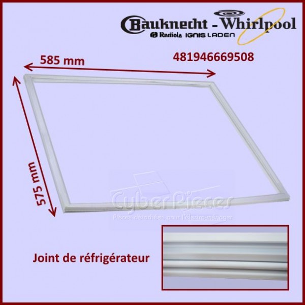 Joint de porte Réfrigérateur Whirlpool 481946669508 CYB-195805