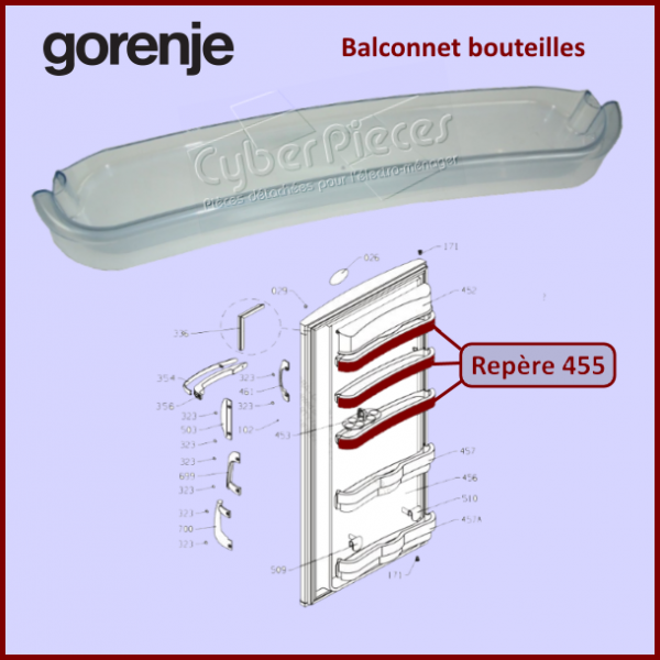 Balconnet bouteilles Gorenje 132981 CYB-153362