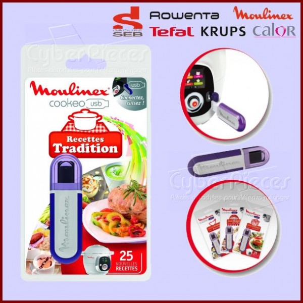 Clé USB Cookeo - Recettes Tradition Seb XA600211 CYB-006446