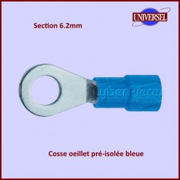 Cosse oeillet pré-isolée bleue - Section 6.2mm CYB-234764