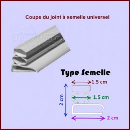 Joint frigo universel kit talon 200x100 pour refrigerateur divers