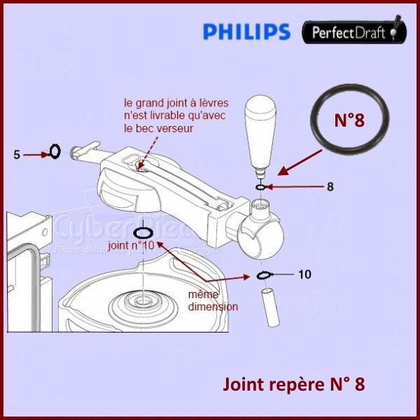 Joint Torique PerfectDraft O-ring (N°8) 996500026122 CYB-105170