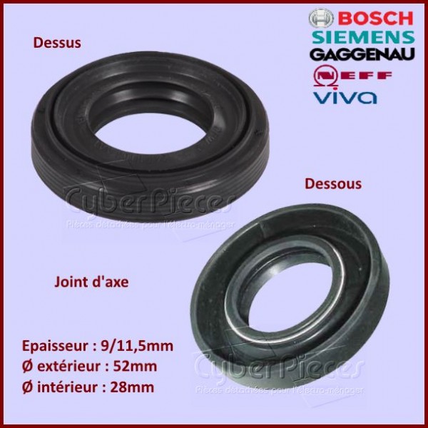 Joint d'axe 28x52x9/11.5mm Bosch 00025350 CYB-009232
