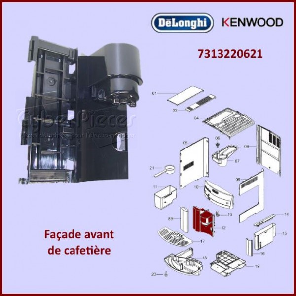 Porte complète Delonghi 7313220621 CYB-014601