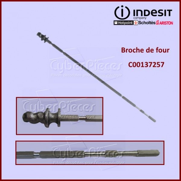 Tige de tournebroche Indesit C00137257 CYB-335980