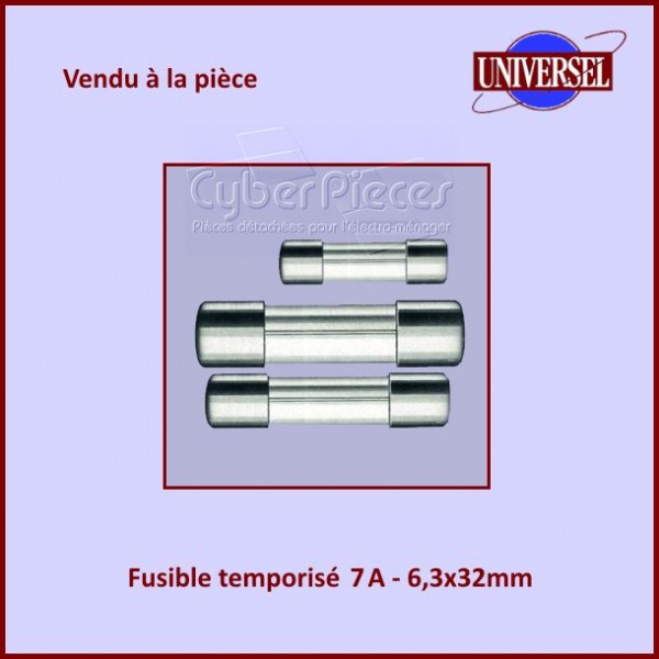 Fusible 7A Temporisé 6x32mm en verre CYB-028516