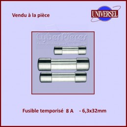 Fusible 8A Temporisé 6x32mm en verre CYB-016957