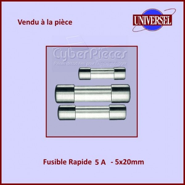 Fusible 5A Rapide 5x20mm en verre CYB-235440