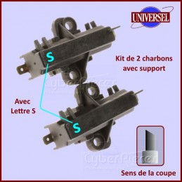 Charbon moteur avec support 32x13,5x5mm Type S CYB-008181