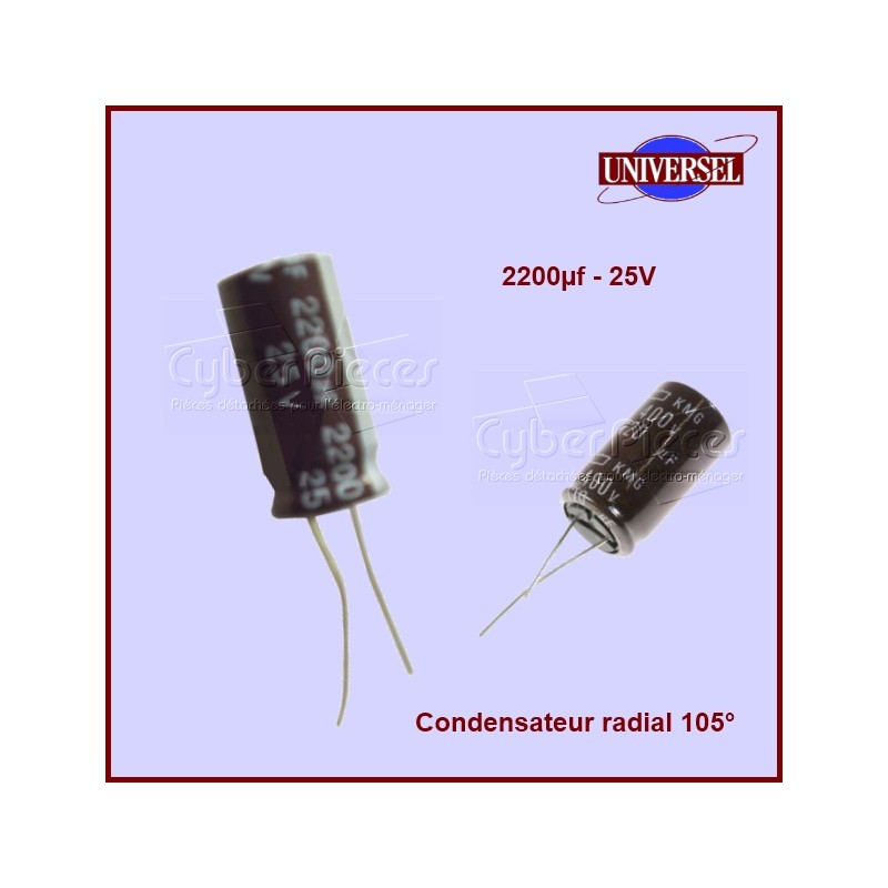 Condensateur 2200,0µF (2200,0mF) 25V CYB-080484
