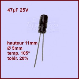 Condensateur 47,0µF (47mF) 25V CYB-114936