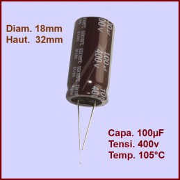 Condensateur 100,0µF (100,0MF) - 400V maxi. CYB-189873