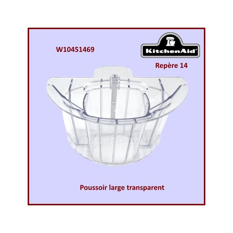 Poussoir large transparent Kitchenaid W10451469 CYB-009959