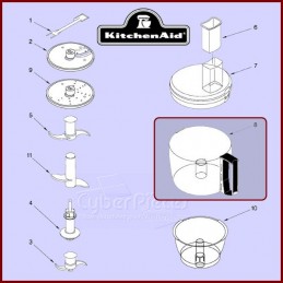 Bol avec poignée noire Kitchenaid 8212044 CYB-017237