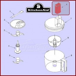 Poussoir rouge Kitchenaid 8211893 CYB-017275