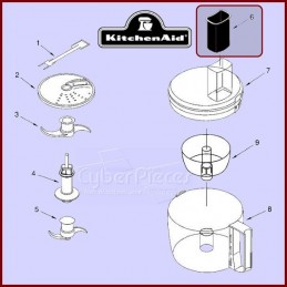 Poussoir noir Kitchenaid 8211894 CYB-017282