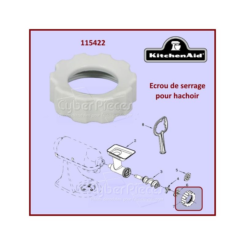 Écrou de serrage pour hachoir Kitchenaid FGA 115422 CYB-017503