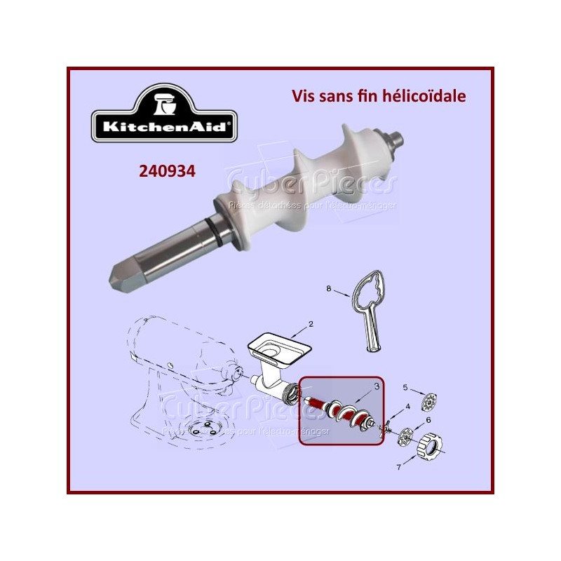 Vis sans fin hélicoïdale Kitchenaid FGA 240934 CYB-054720