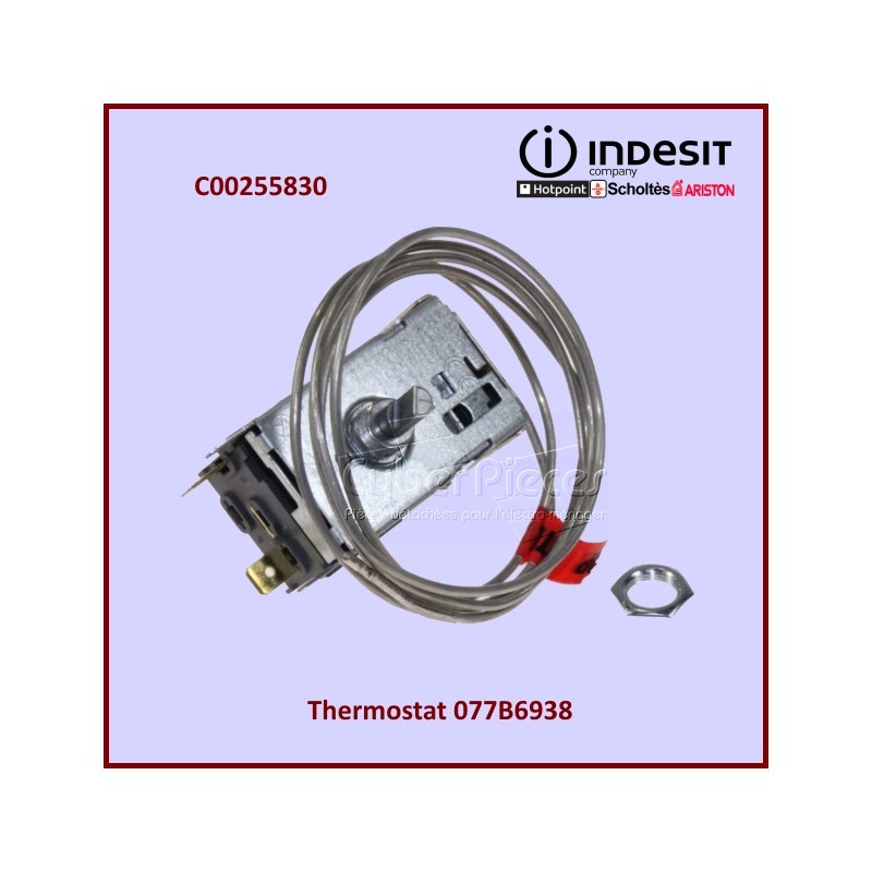 Thermostat ROHS 077B6938 Indesit C00255830 CYB-342957