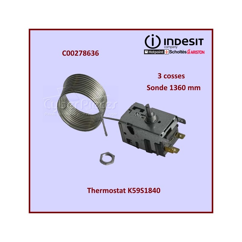 Thermostat K59S1840 Indesit C00278636 CYB-349215