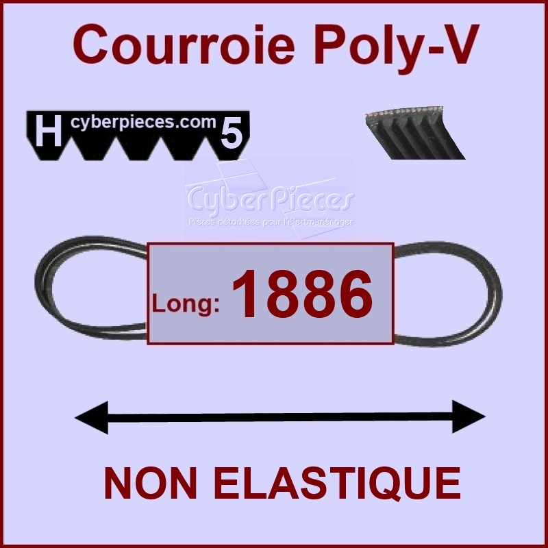 Courroie 1886H5 non élastique CYB-004220