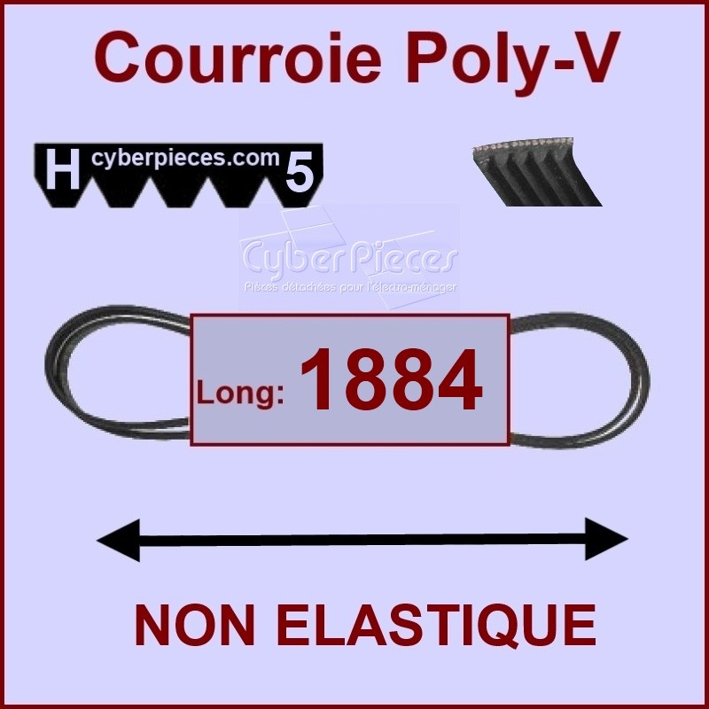 Courroie 1884H5 non élastique CYB-004336