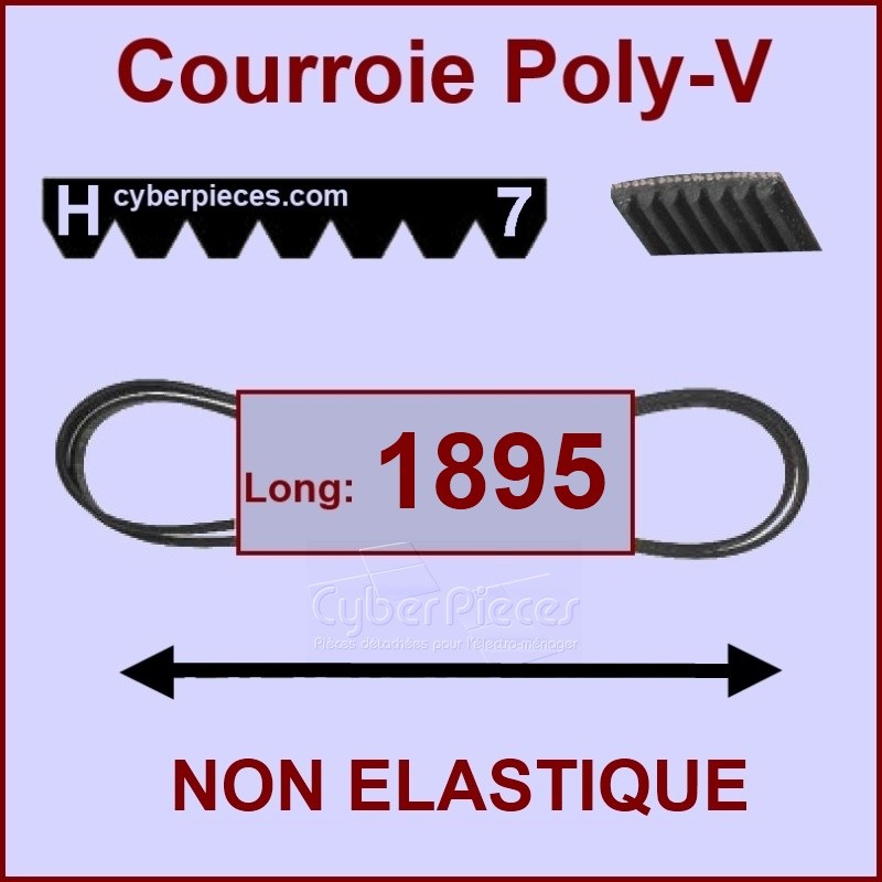 Courroie 1895H7 non élastique CYB-228879