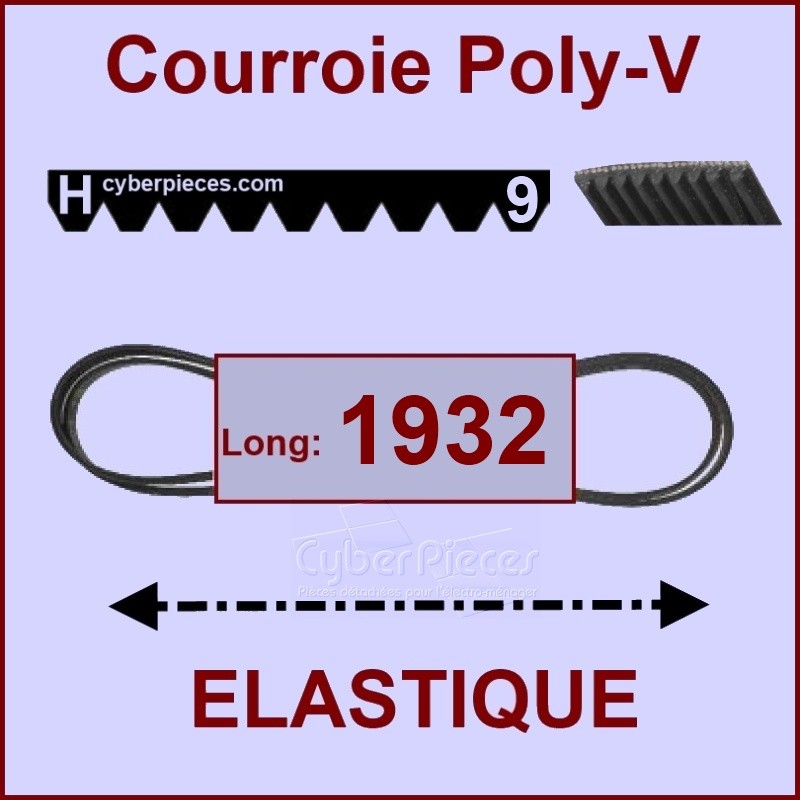 Courroie 1932H9 - H8 - EL- élastique CYB-098823