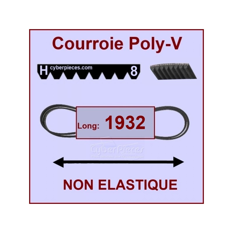 Courroie 1932H8 non élastique CYB-124799